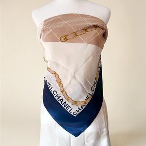 Chanel Silk Scarf Excellent
